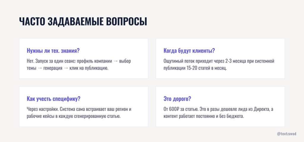 Часто задаваемые вопросы