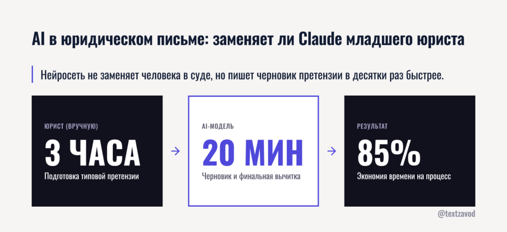 AI в юридическом письме: заменяет ли Claude младшего юриста