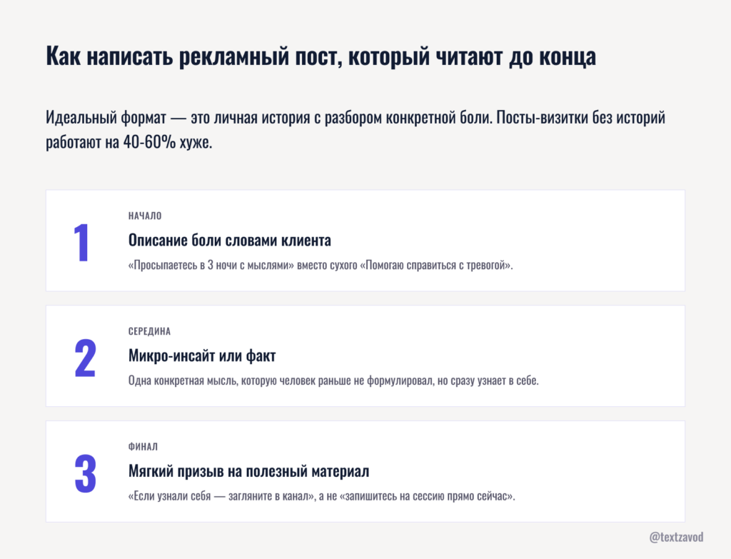 Как написать рекламный пост, который читают до конца
