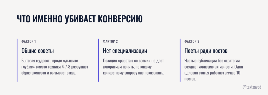 Что именно убивает конверсию