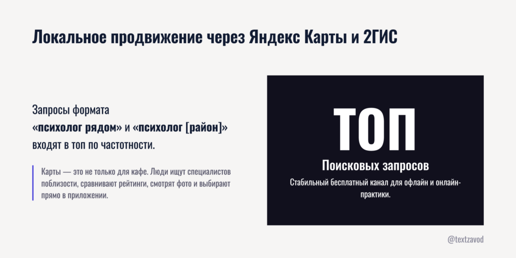 Локальное продвижение через Яндекс Карты и 2ГИС