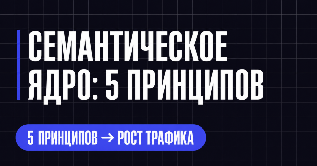 Текст завод: Семантическое ядро 2026: 5 принципов сбора для роста трафика