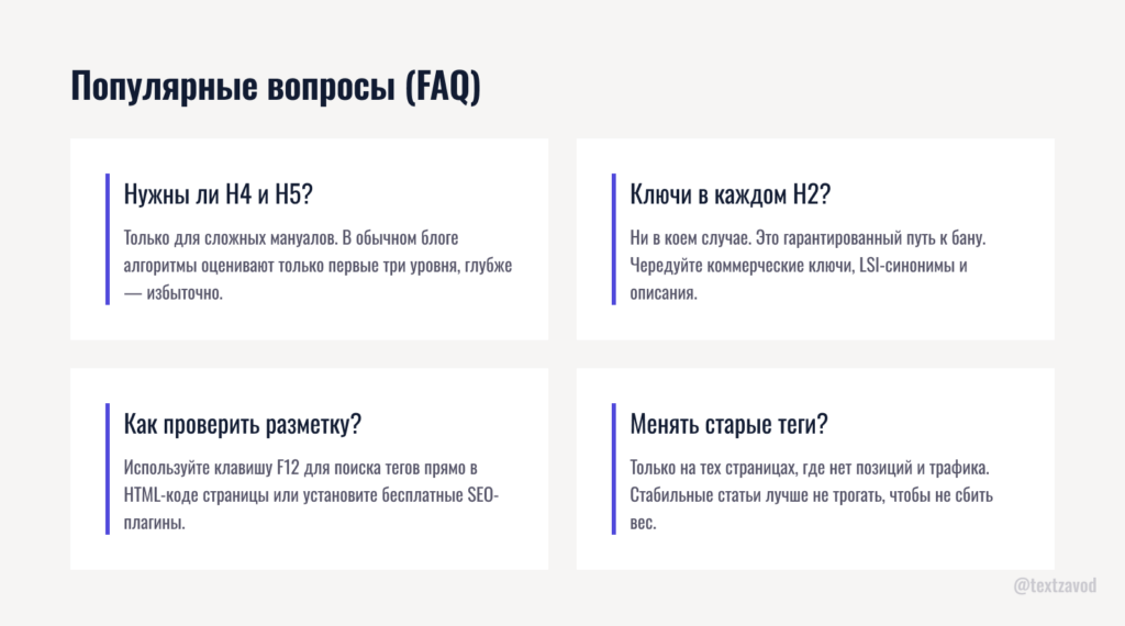 Популярные вопросы (FAQ)