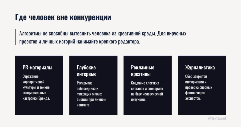 Где человек вне конкуренции
