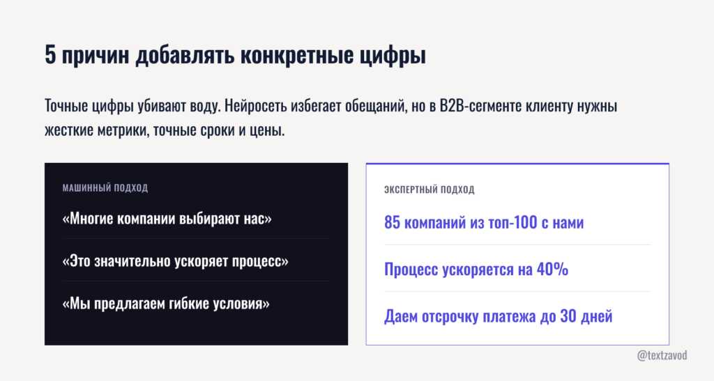 5 причин добавлять конкретные цифры