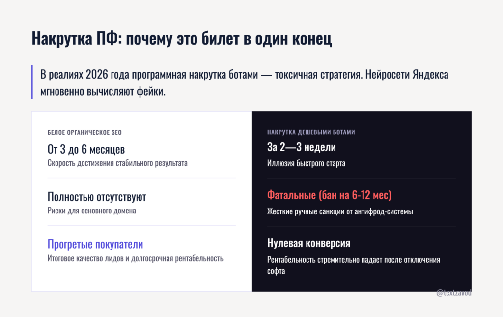 Накрутка ПФ: почему это билет в один конец