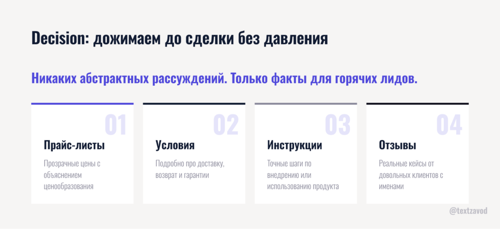 Decision: дожимаем до сделки без давления