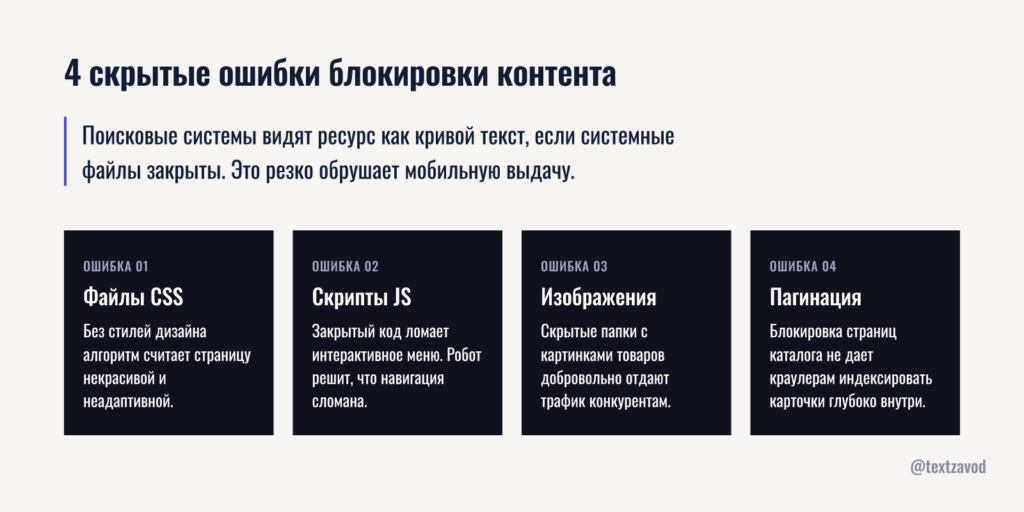 4 скрытые ошибки блокировки контента