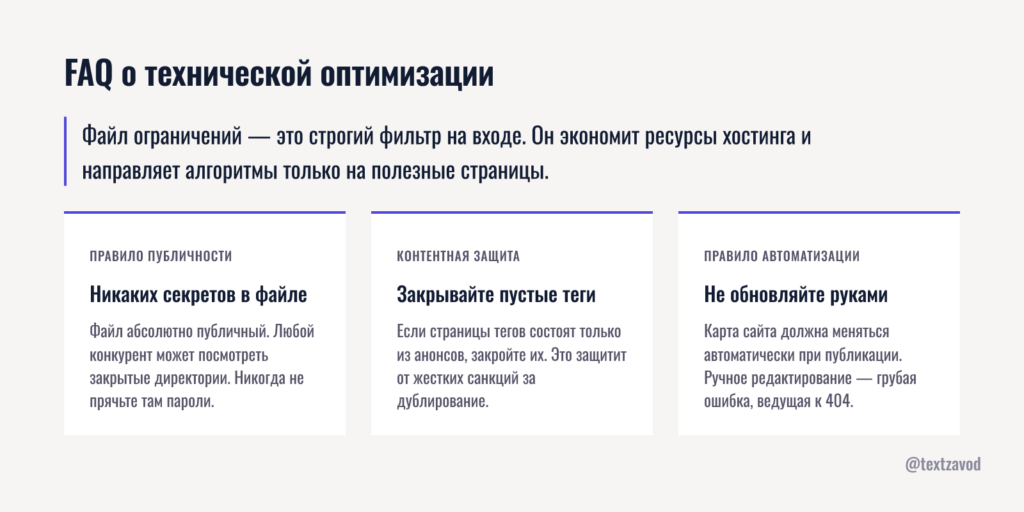 FAQ о технической оптимизации