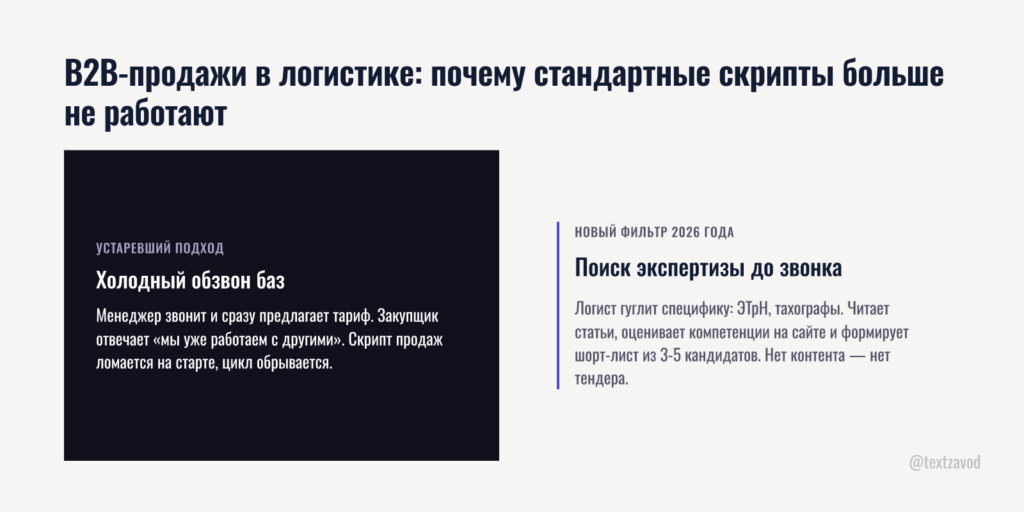 B2B-продажи в логистике: почему стандартные скрипты больше не работают