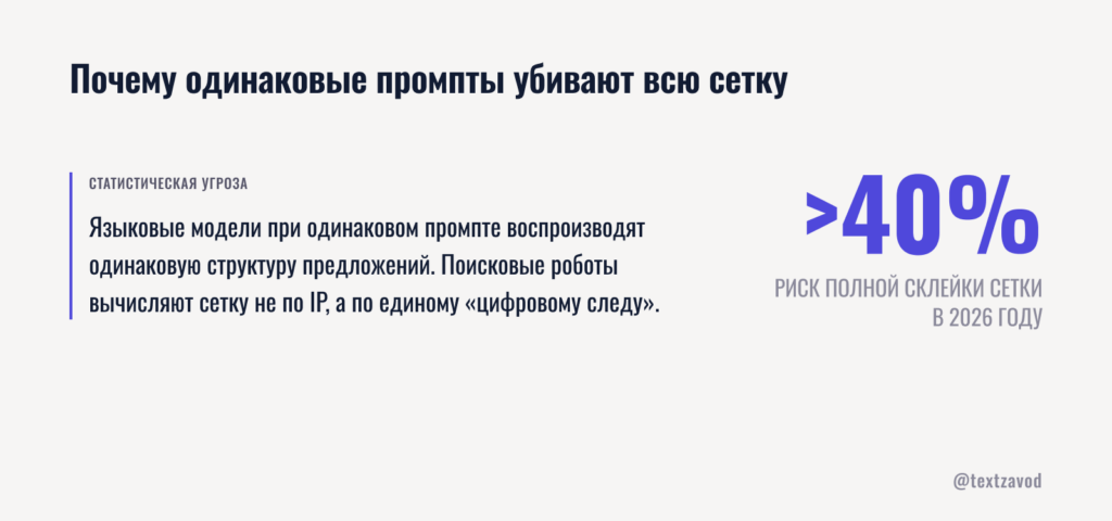 Почему одинаковые промпты убивают всю сетку