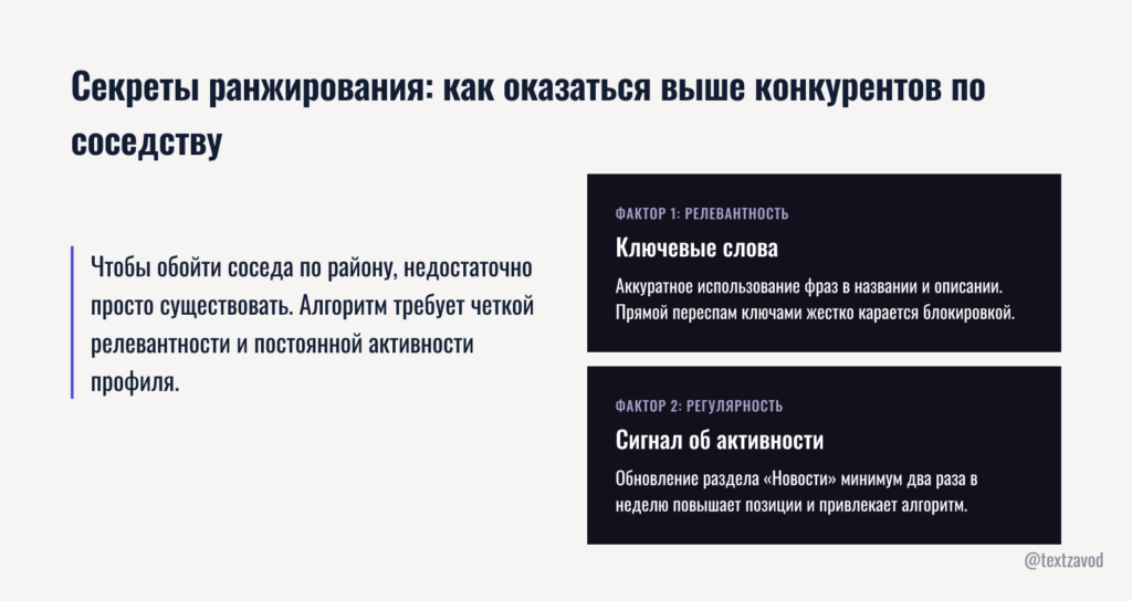 Секреты ранжирования: как оказаться выше конкурентов по соседству