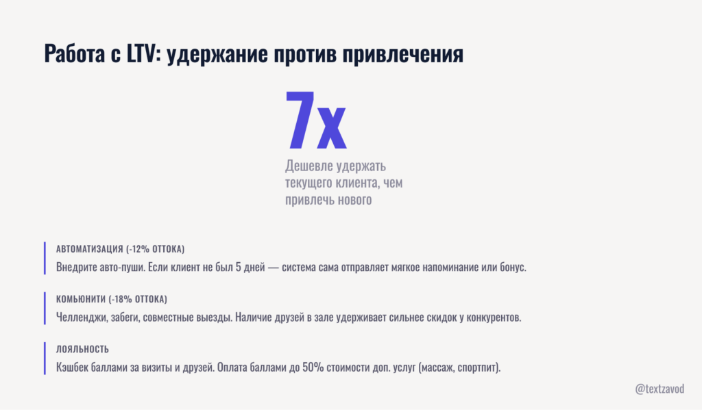 Работа с LTV: почему удержание дешевле привлечения в 7 раз