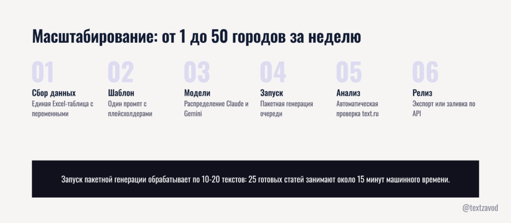 Масштабирование: от 1 до 50 городов за неделю