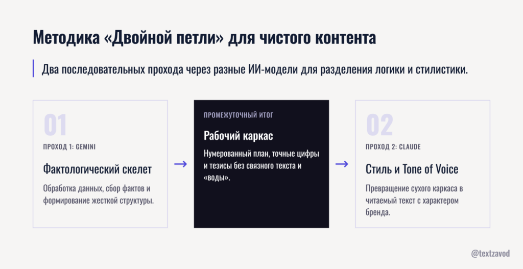 Методика «Двойной петли» для чистого контента