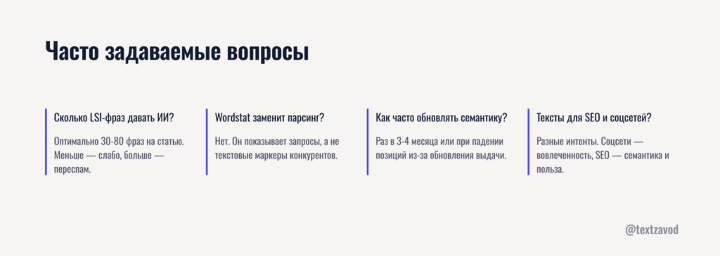 Часто задаваемые вопросы