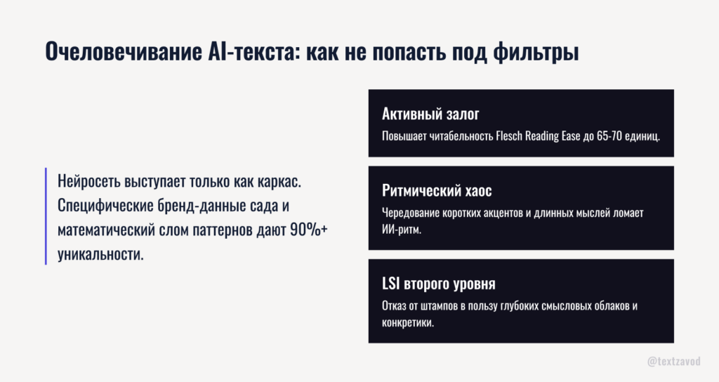 Очеловечивание AI-текста: как не попасть под фильтры