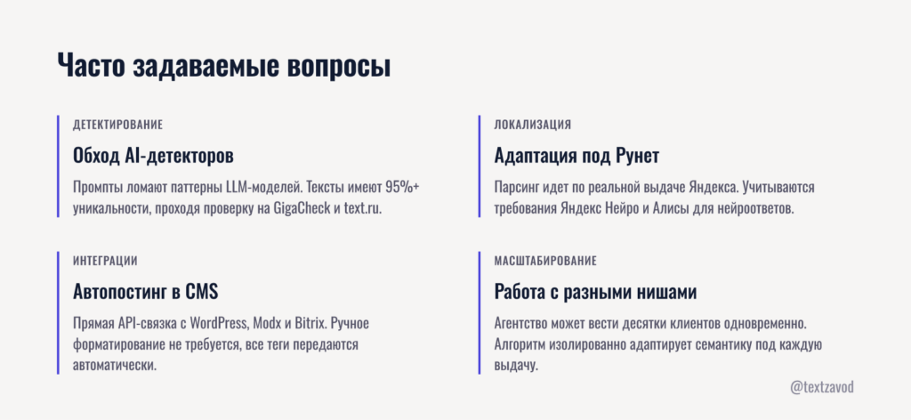 Часто задаваемые вопросы