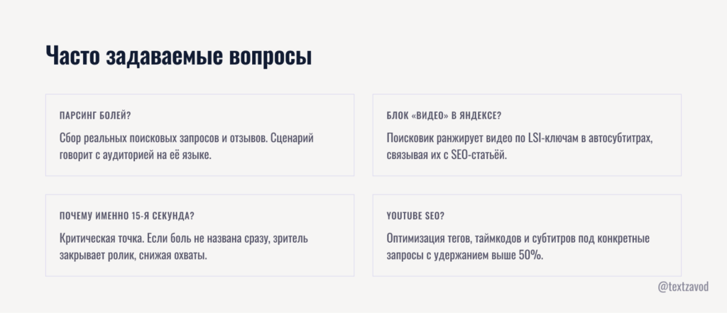 Часто задаваемые вопросы