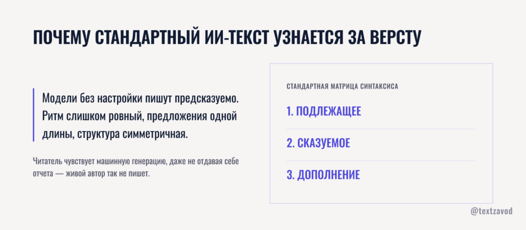 Почему стандартный ИИ-текст узнается за версту