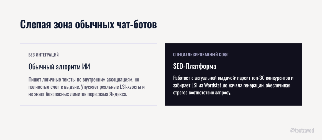 Слепая зона обычных чат-ботов