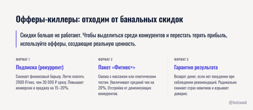 Офферы-киллеры: отходим от банальных скидок