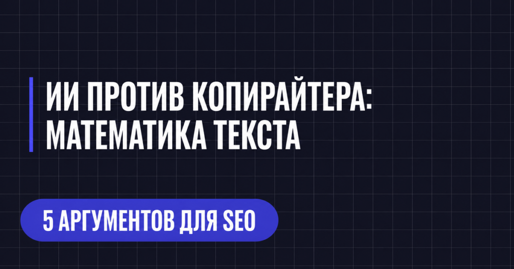 ИИ ПРОТИВ КОПИРАЙТЕРА:
МАТЕМАТИКА ТЕКСТА