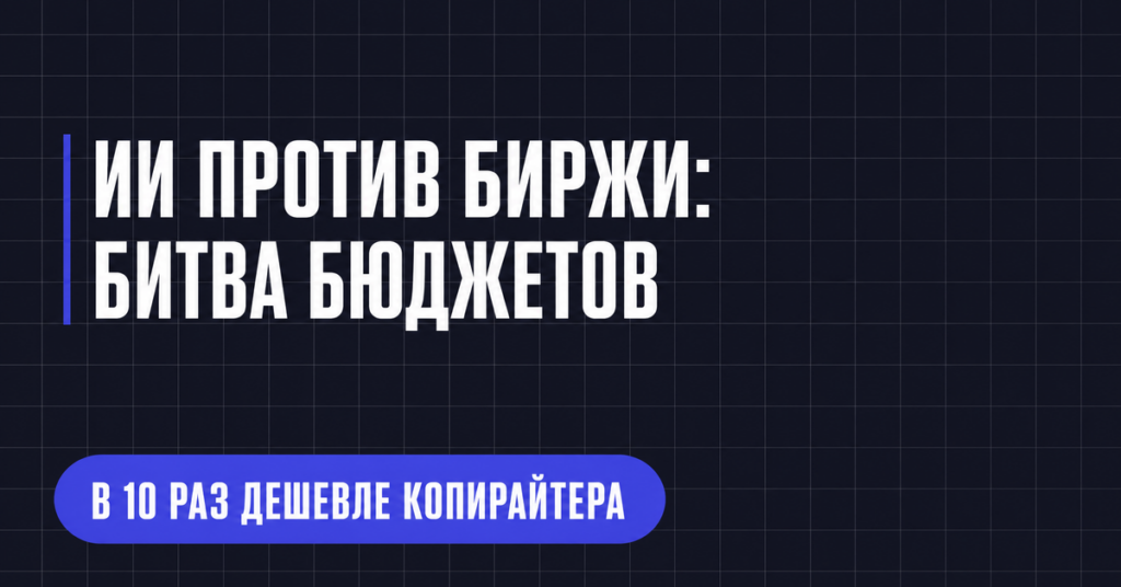 ИИ ПРОТИВ БИРЖИ:
БИТВА БЮДЖЕТОВ