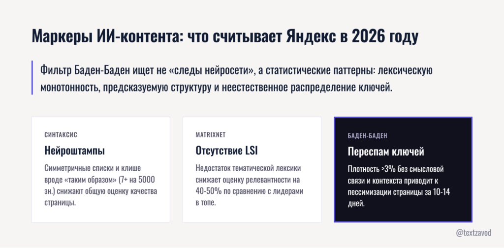 Маркеры ИИ-контента: что считывает Яндекс в 2026 году
