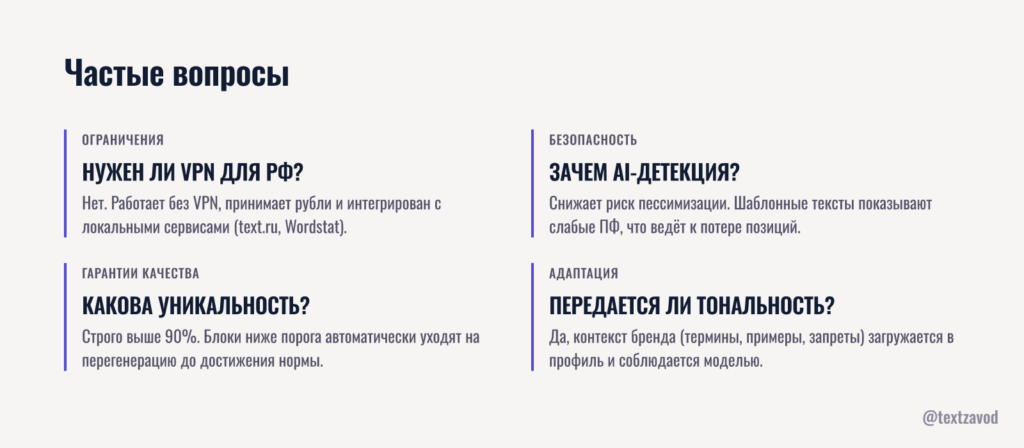Частые вопросы