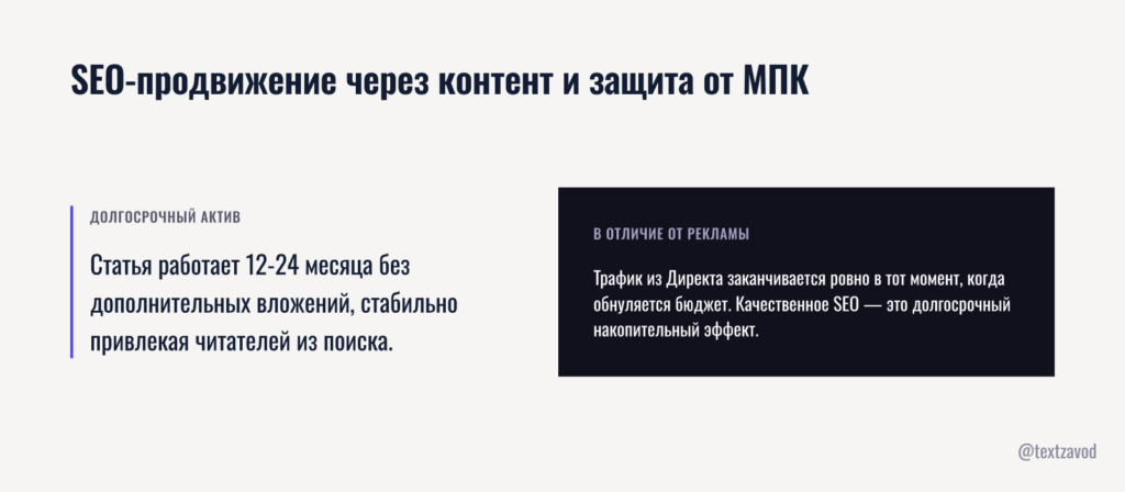 SEO-продвижение через контент и защита от МПК