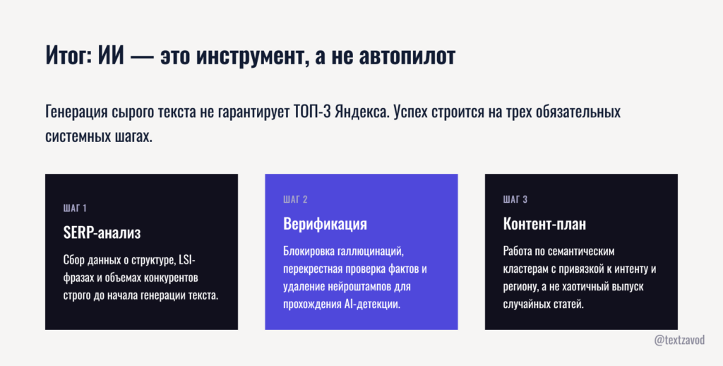 Итог: ИЙ — это инструмент, а не автопилот