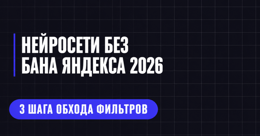 НЕЙРОСЕТИ БЕЗ
БАНА ЯНДЕКСА 2026
