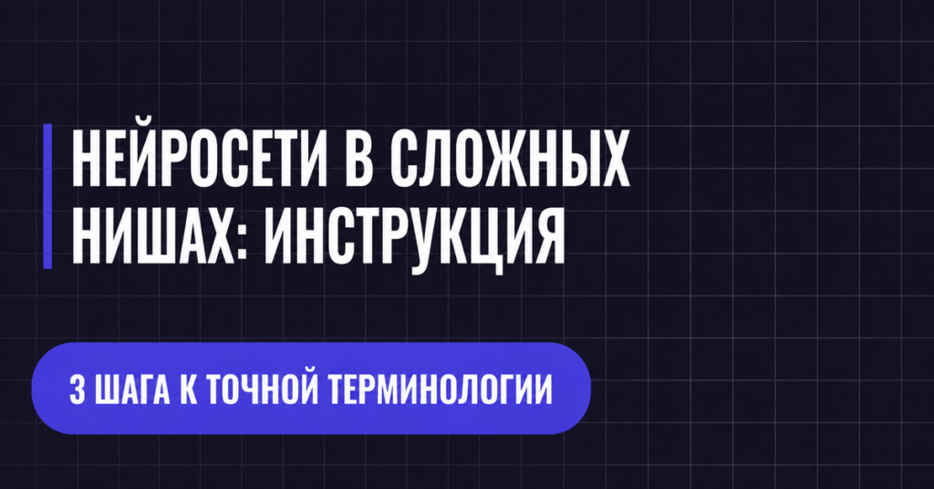 НЕЙРОСЕТИ В СЛОЖНЫХ
НИШАХ: ИНСТРУКЦИЯ
