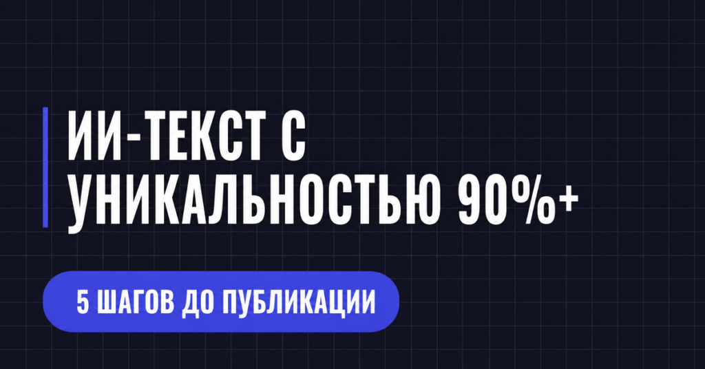 ИИ-ТЕКСТ С
УНИКАЛЬНОСТЬЮ 90%+