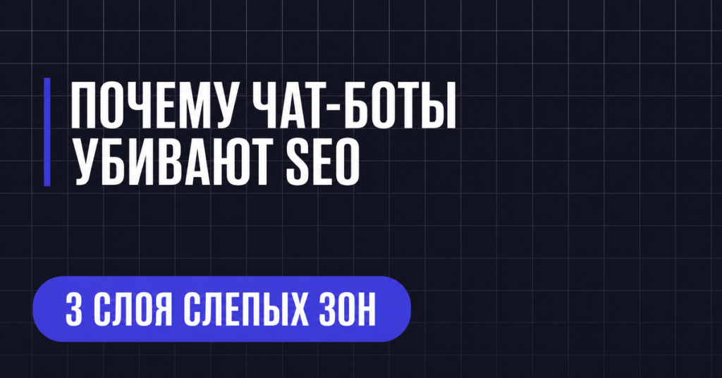 ПОЧЕМУ ЧАТ-БОТЫ
УБИВАЮТ SEO