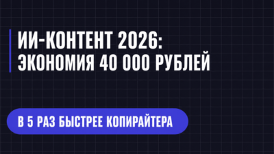ИИ-КОНТЕНТ 2026: ЭКОНОМИЯ 40 000 РУБЛЕЙ