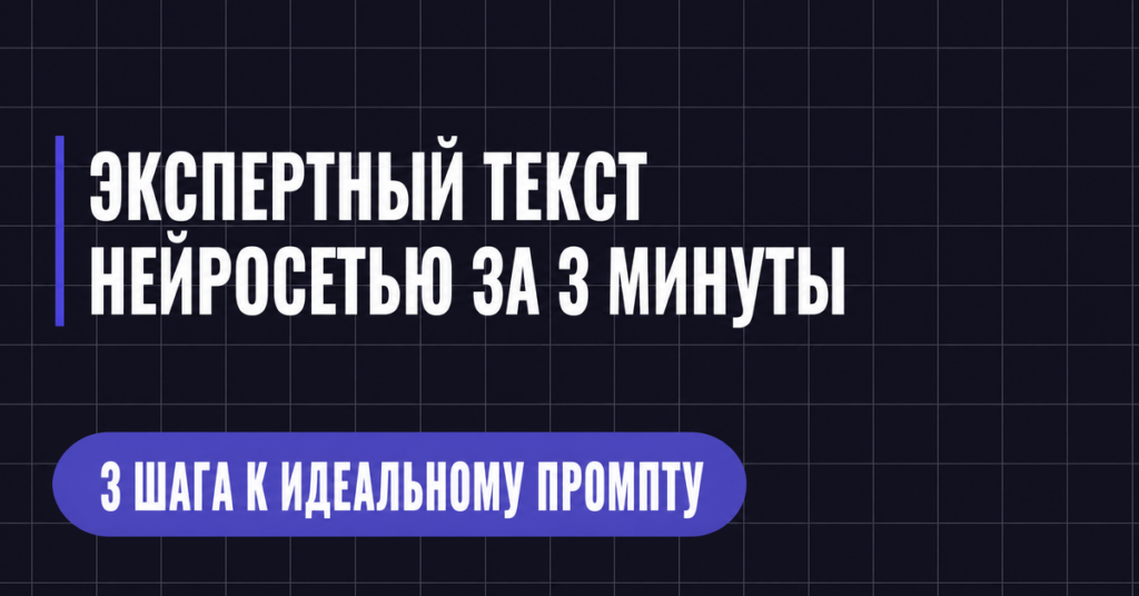 ЭКСПЕРТНЫЙ ТЕКСТ
НЕЙРОСЕТЬЮ ЗА З МИНУТЫ