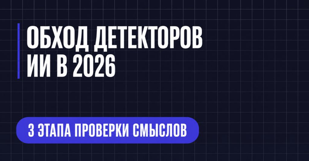 ОБХОД ДЕТЕКТОРОВ
ИИ В 2026