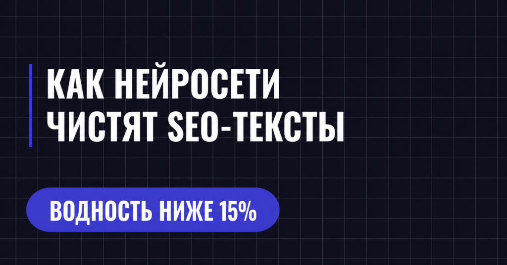 КАК НЕЙРОСЕТИ
ЧИСТЯТ SEO-ТЕКСТЫ