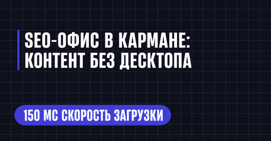 SEO-ОФИС В КАРМАНЕ:
КОНТЕНТ БЕЗ ДЕСКТОПА