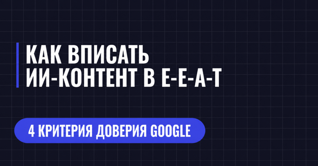 КАК ВПИСАТЬ
ИИ-КОНТЕНТ В Е-Е-А-Т