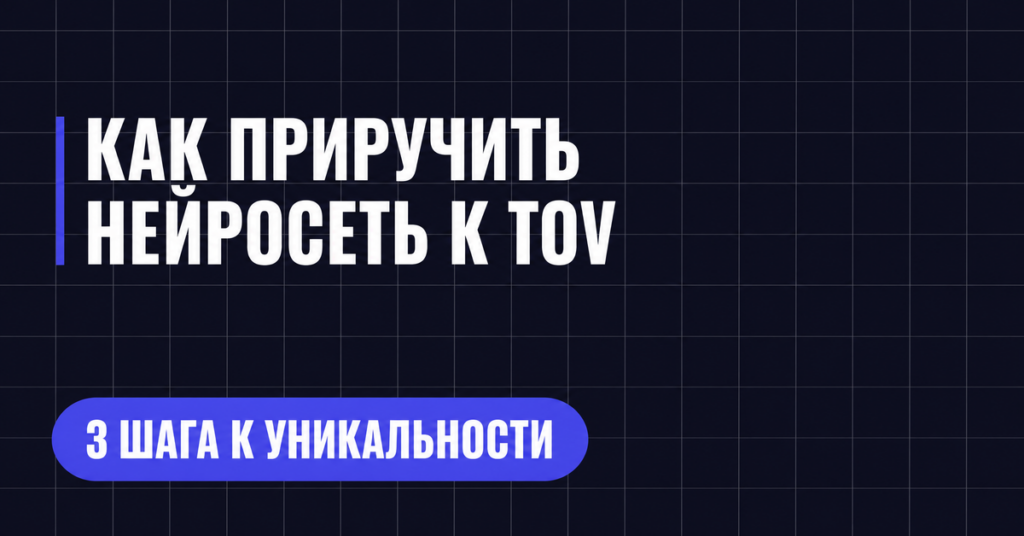 КАК ПРИРУЧИТЬ
НЕЙРОСЕТЬ K TOV