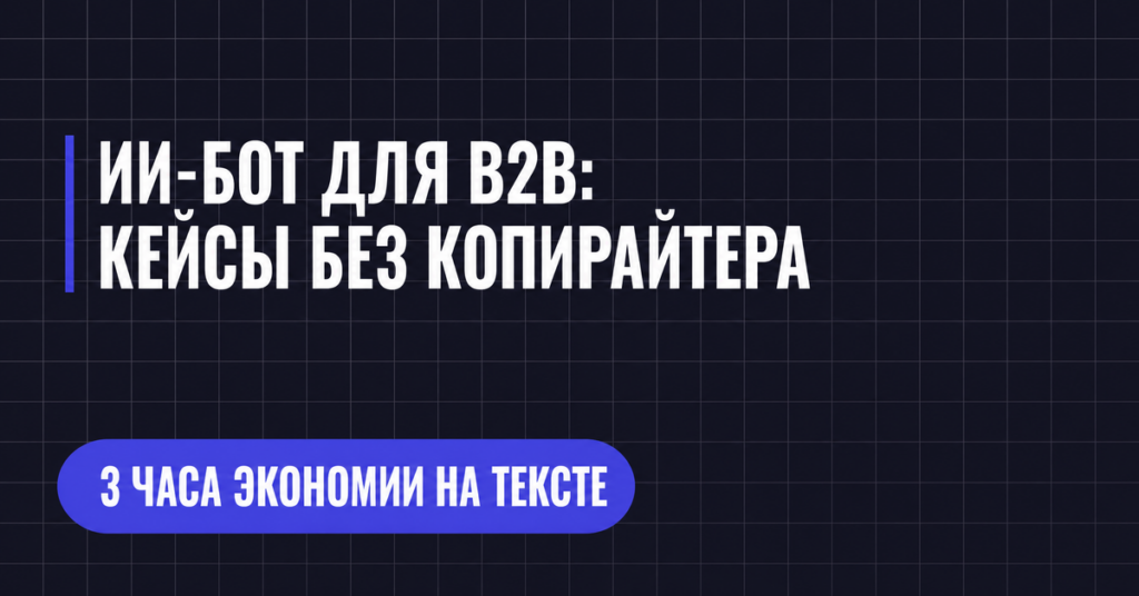 ИИ-БОТ ДЛЯ В2В:
КЕЙСЫ БЕЗ КОПИРАЙТЕРА