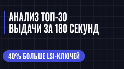 АНАЛИЗ ТОП-30 ВЫДАЧИ ЗА 180 СЕКУНД