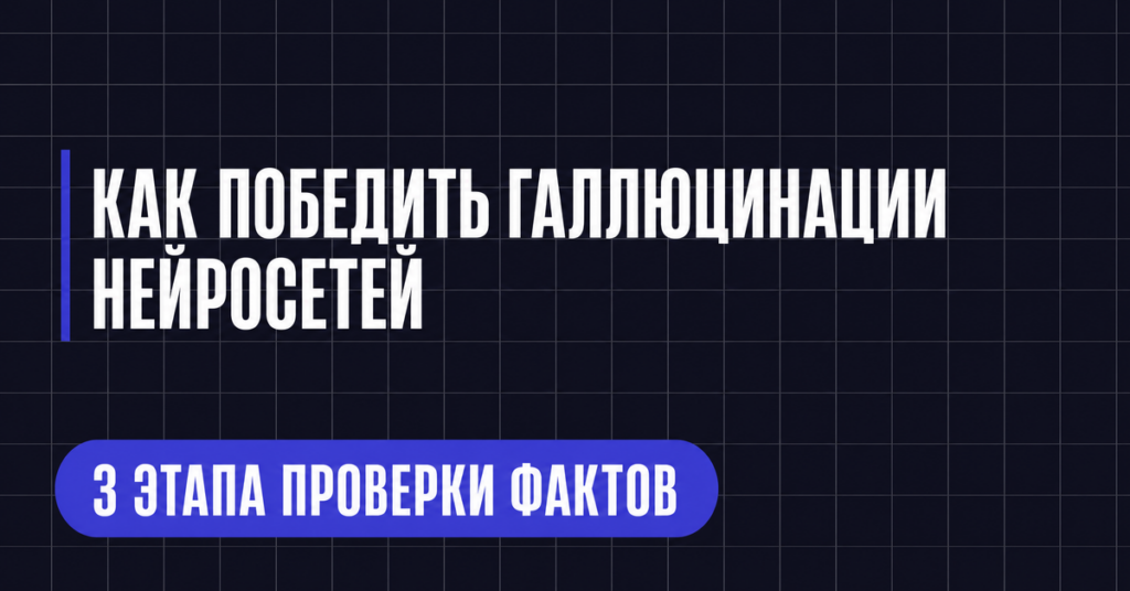 КАК ПОБЕДИТЬ ГАЛЛЮЦИНАЦИИ
НЕЙРОСЕТЕЙ