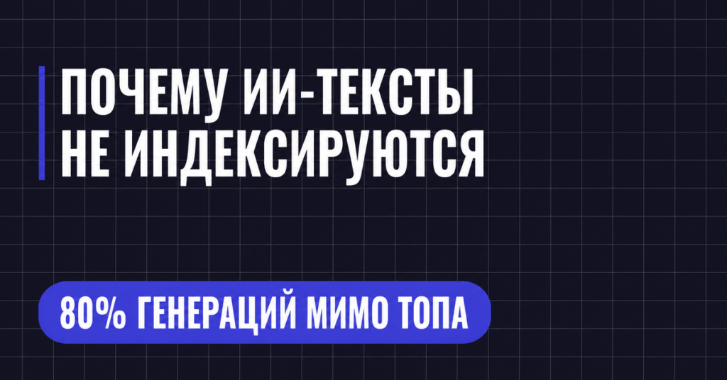 ПОЧЕМУ ИИ-ТЕКСТЫ НЕ ИНДЕКСИРУЮТСЯ