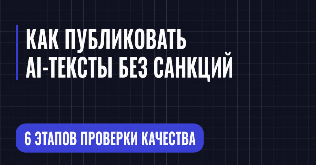 КАК ПУБЛИКОВАТЬ
АІ-ТЕКСТЫ БЕЗ САНКЦИЙ