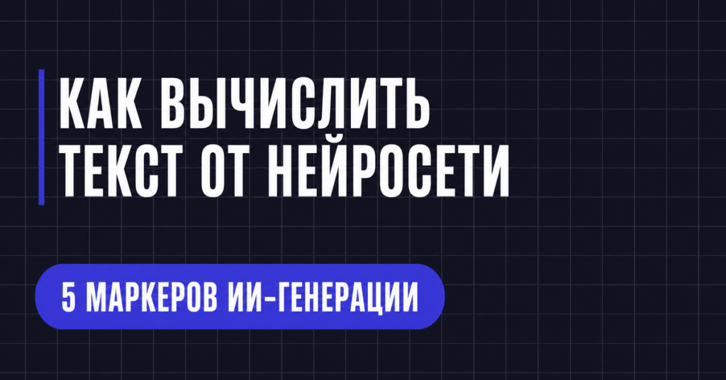 КАК ВЫЧИСЛИТЬ
ТЕКСТ ОТ НЕЙРОСЕТИ