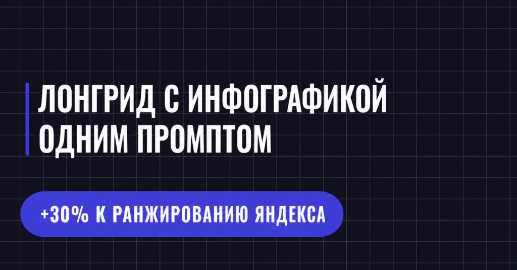 ЛОНГРИД С ИНФОГРАФИКОЙ
ОДНИМ ПРОМПТОМ